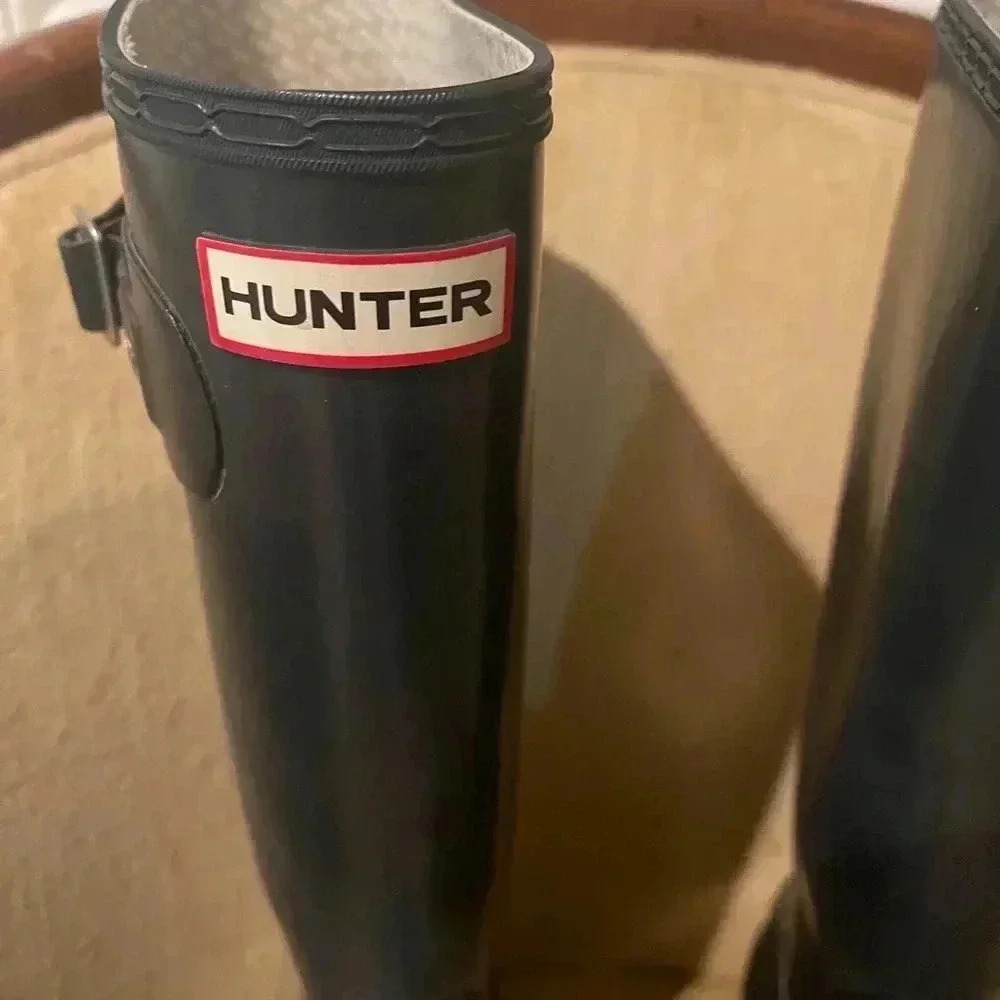 HUNTER Rubber Boots, Original Tall Matte Black. - Picture 5 of 16